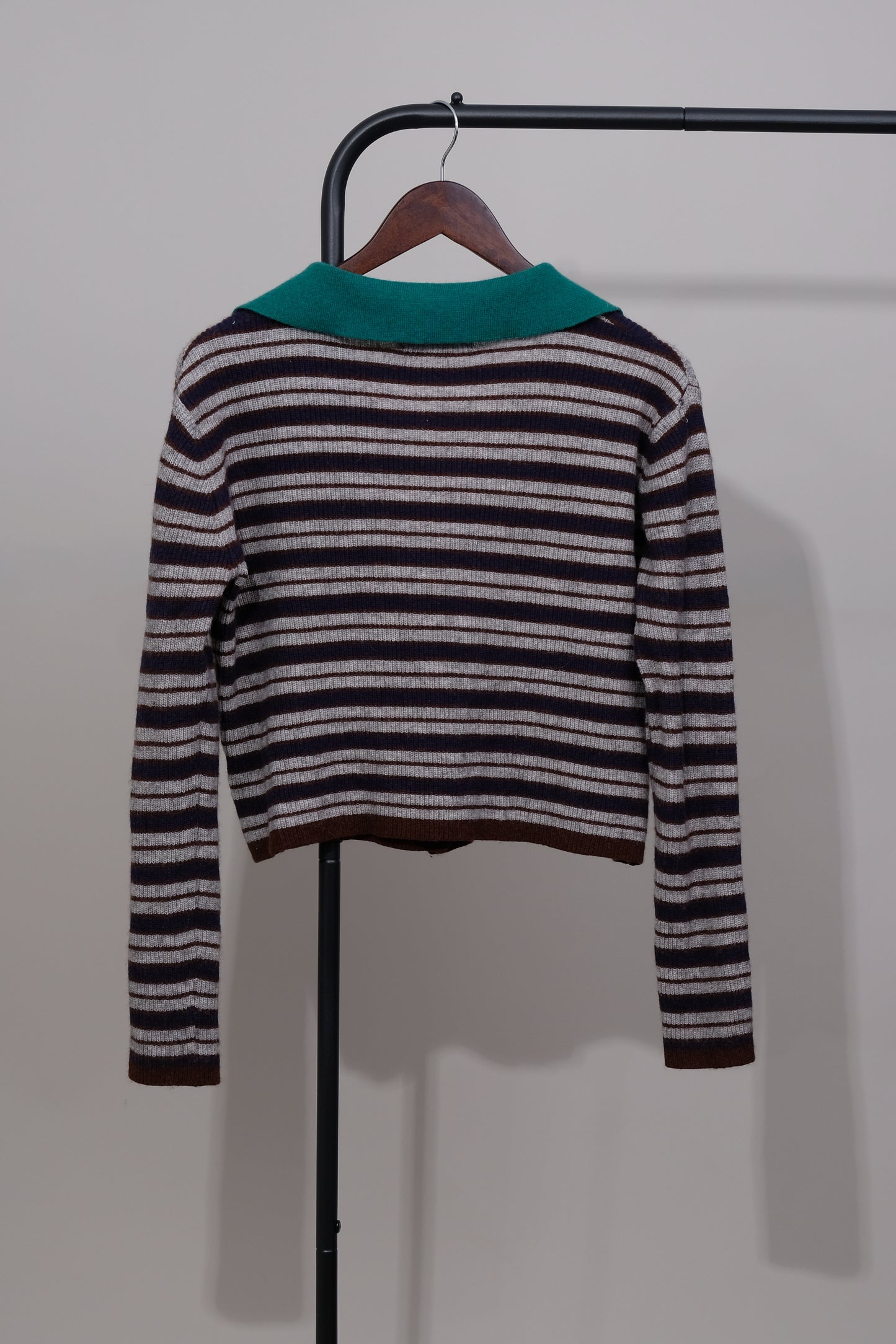 Grey and Black Button Up Sweater
