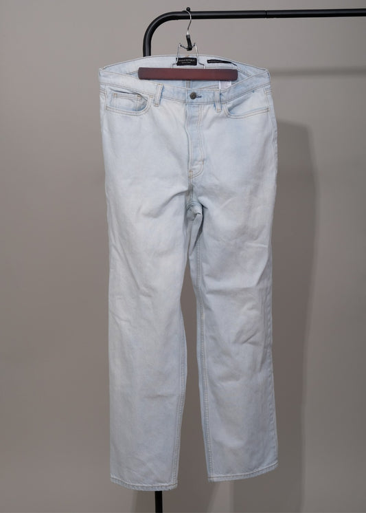 Mid-Rise Loose Stovepipe Jeans