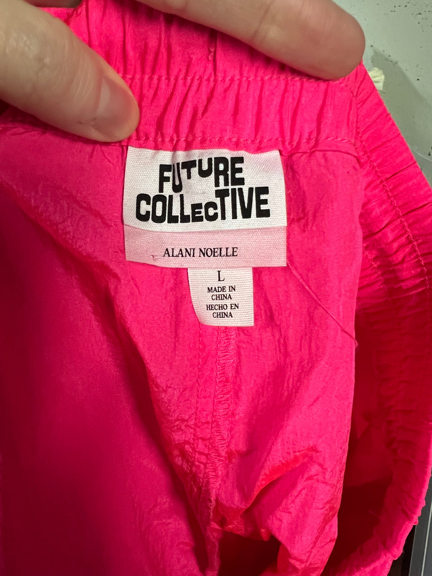 Future Collective Neon Pink Drawstring Shorts