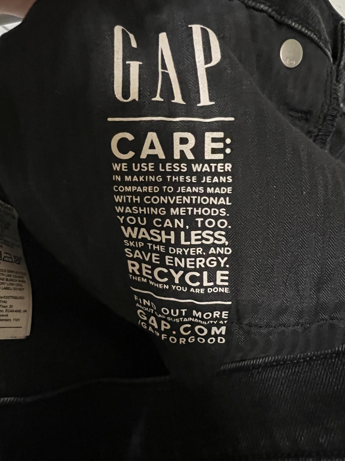 Gap Vintage Slim Mid Rise Black Jeans