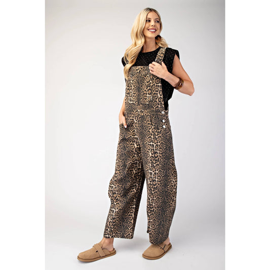 Leopard Print Overalls