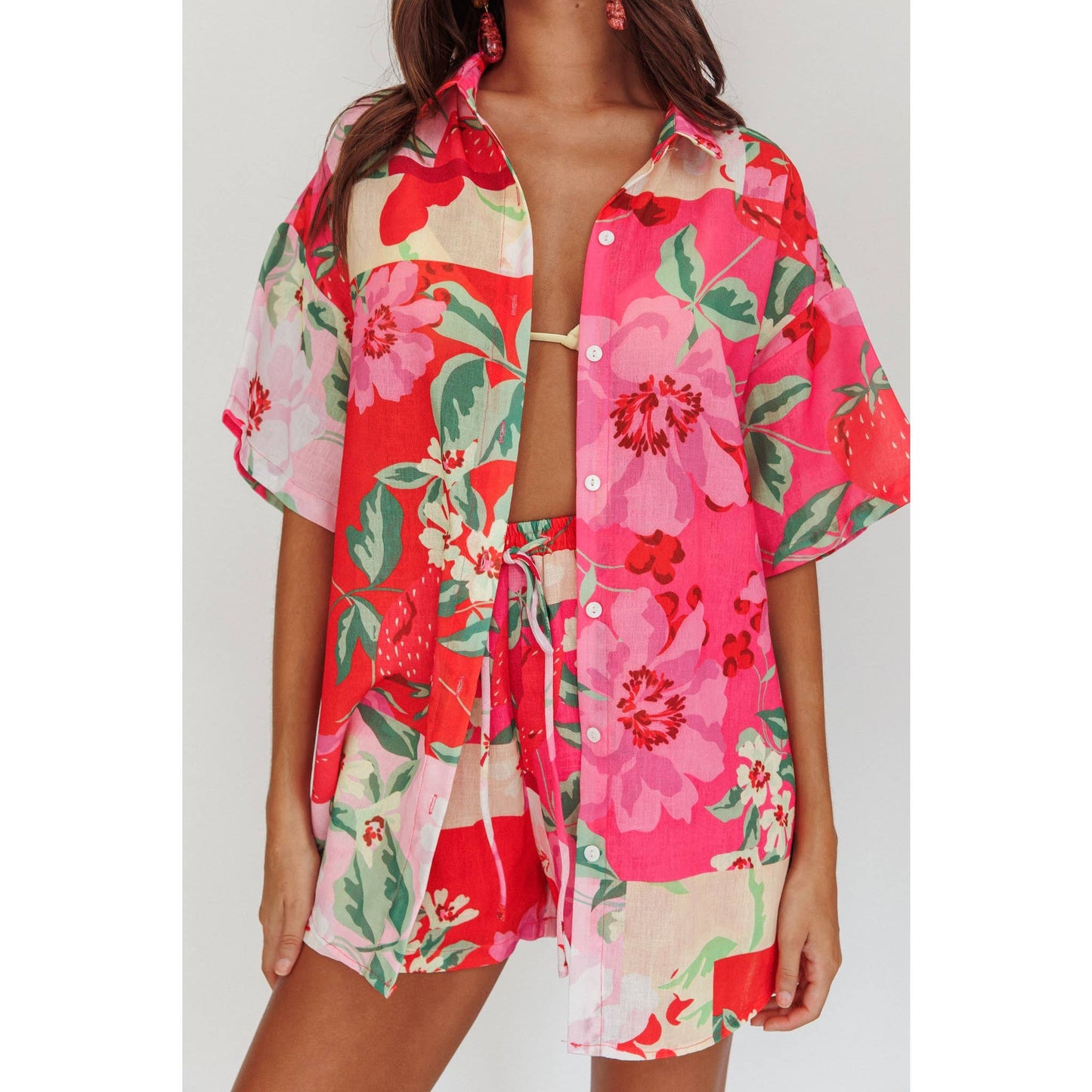 Two Piece Floral Print Set