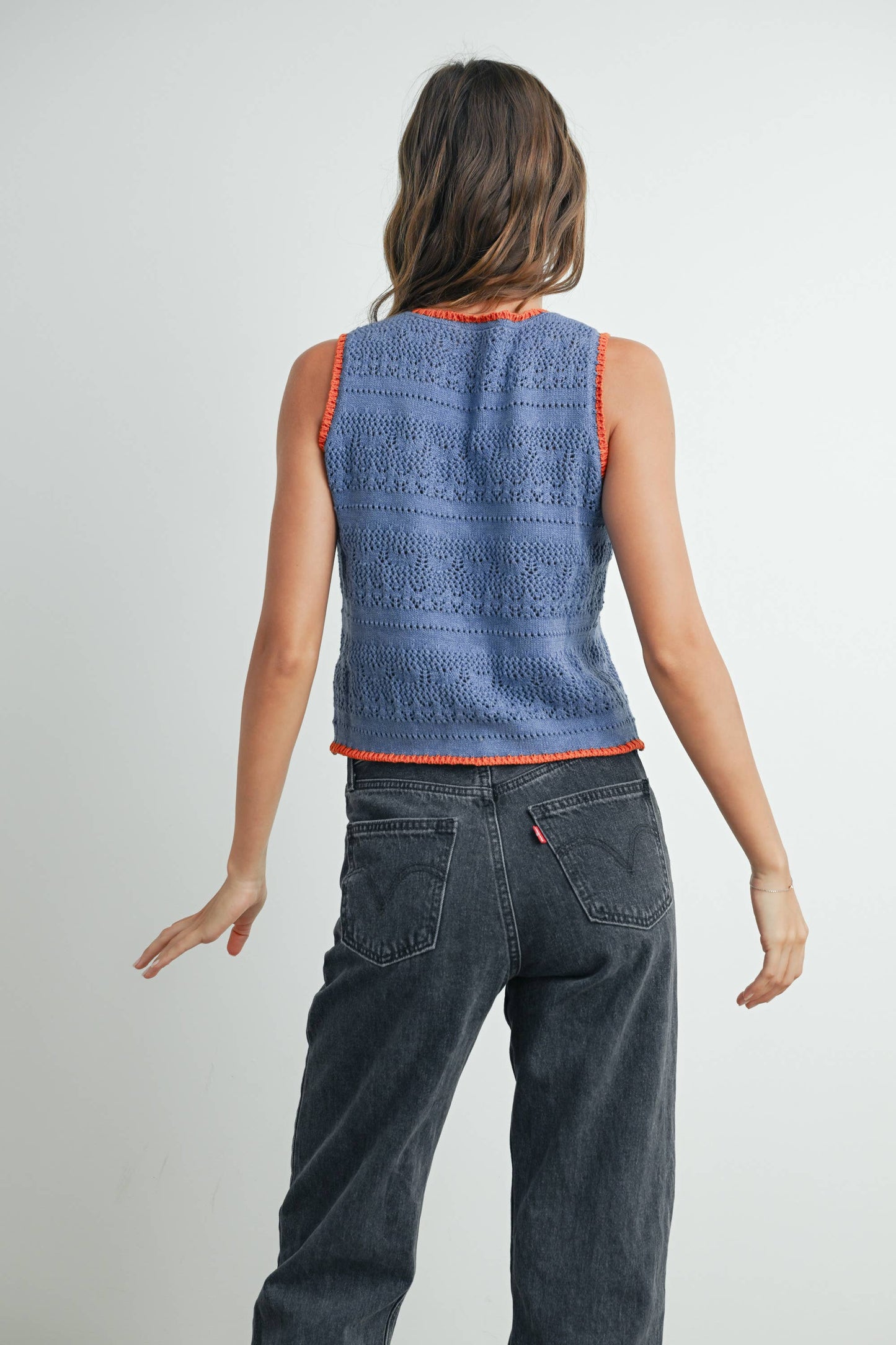 Crochet Tie Front Top