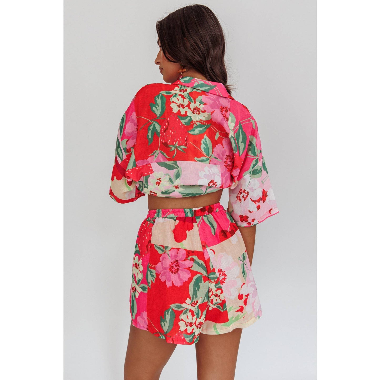 Two Piece Floral Print Set