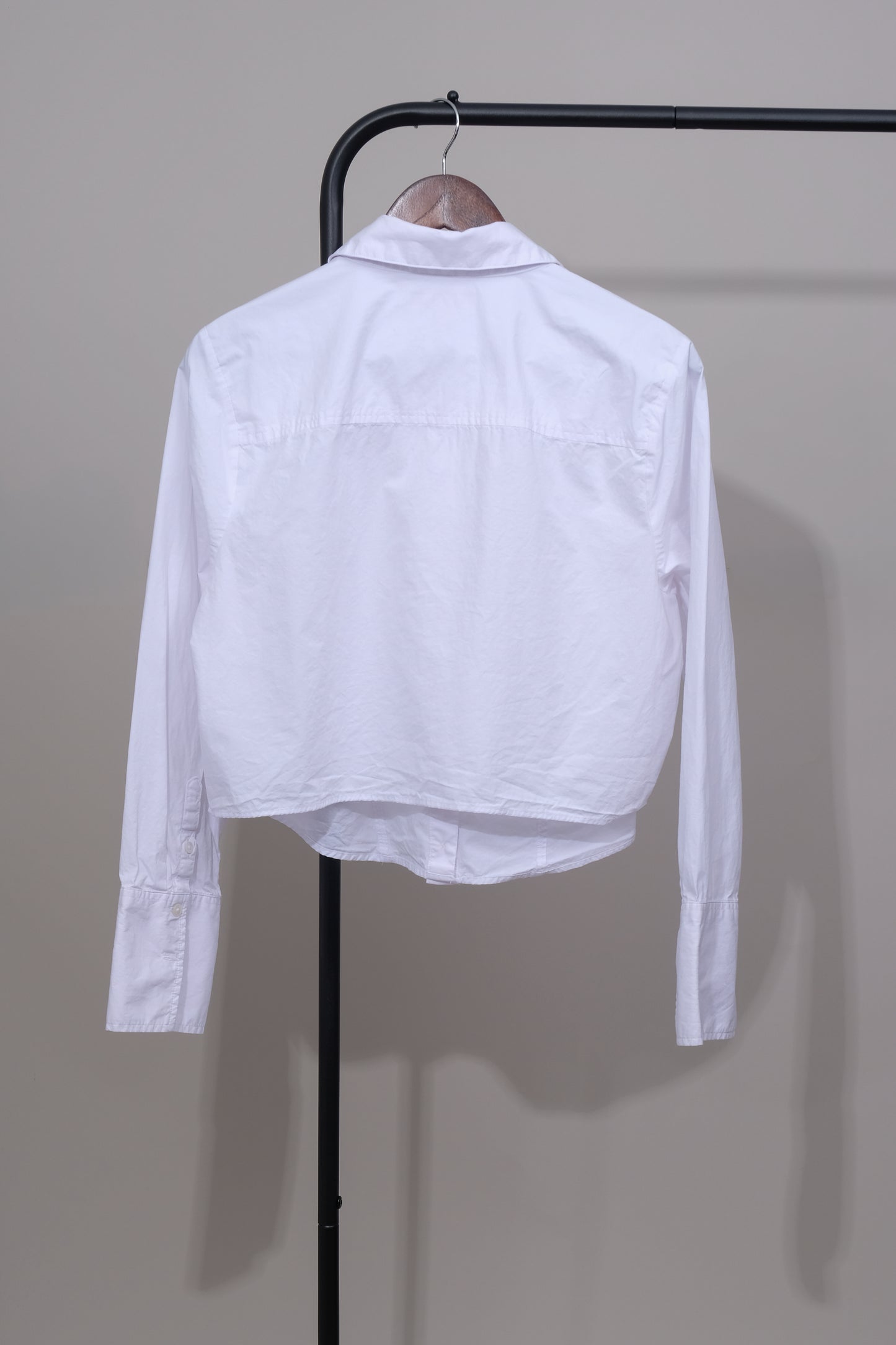 Banana Republic Cropped Tuxedo Button Up Shirt