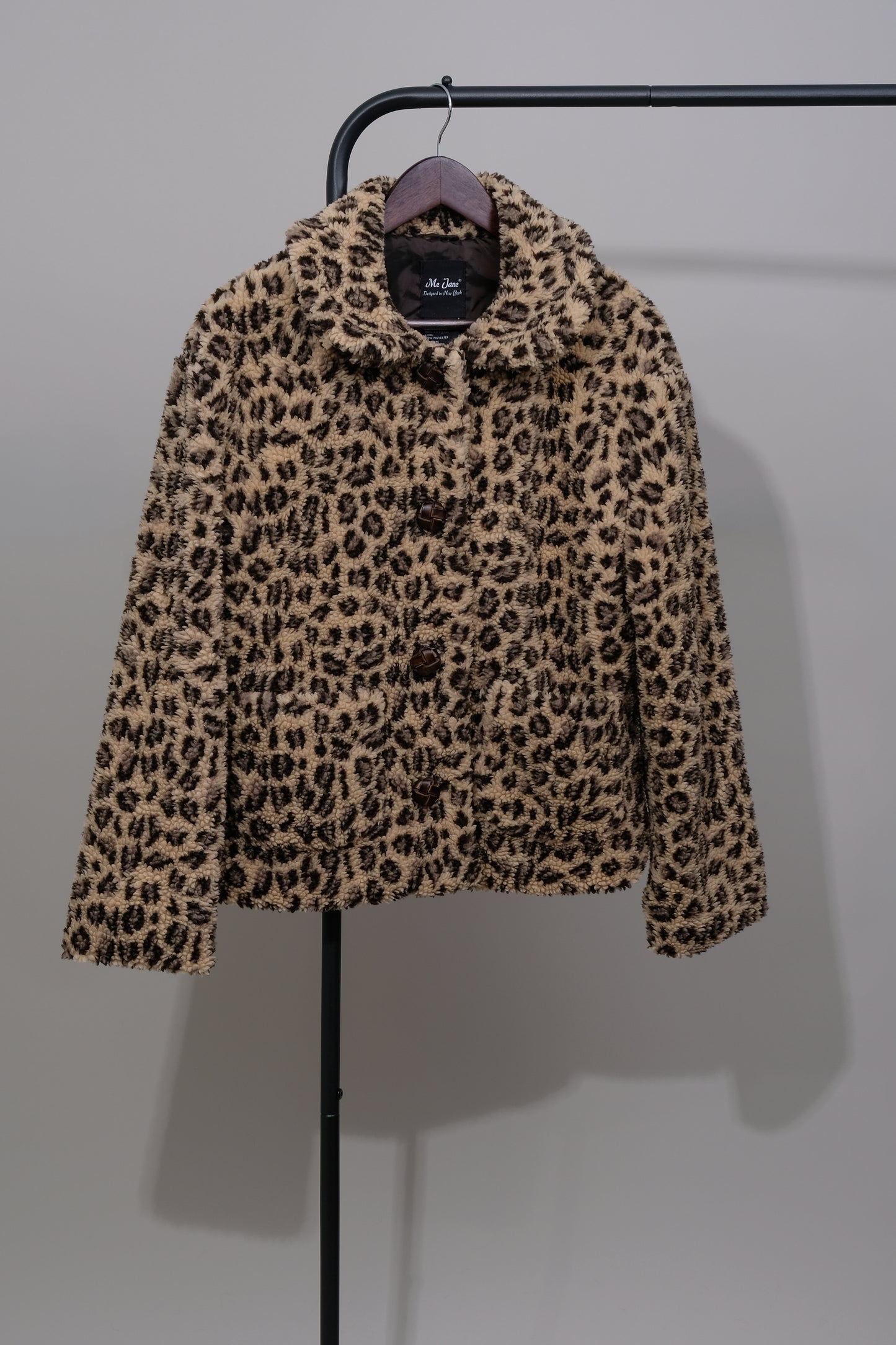 Cheetah Print Button Up Light Weight Coat