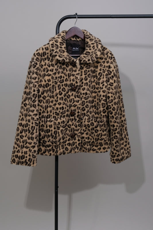 Cheetah Print Button Up Light Weight Coat