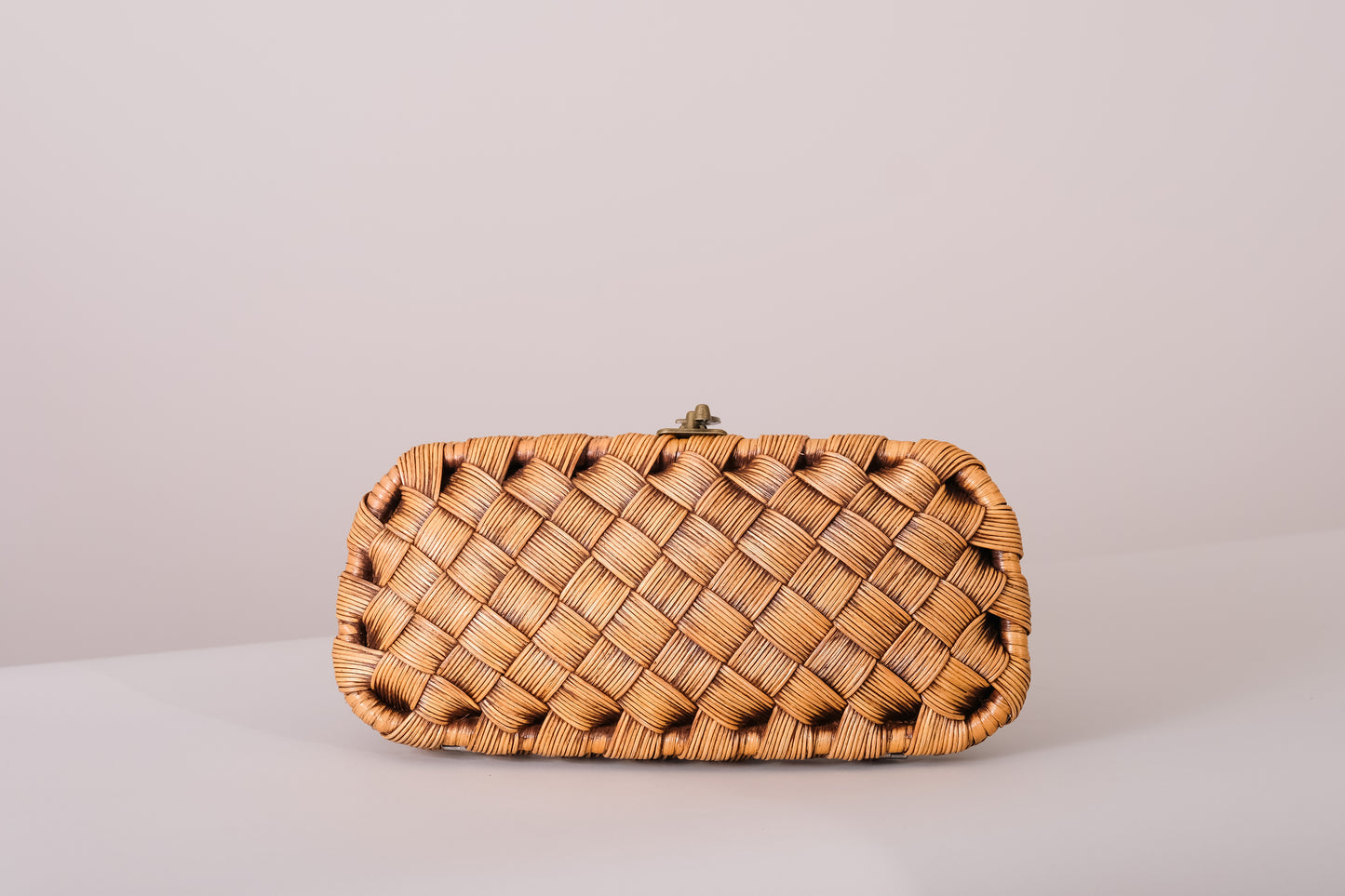 Rattan Wide Weave Clutch