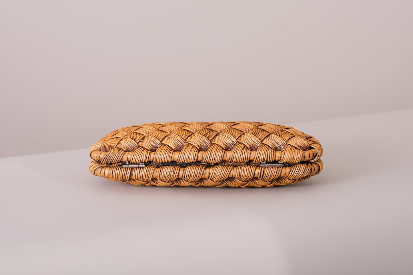 Rattan Wide Weave Clutch