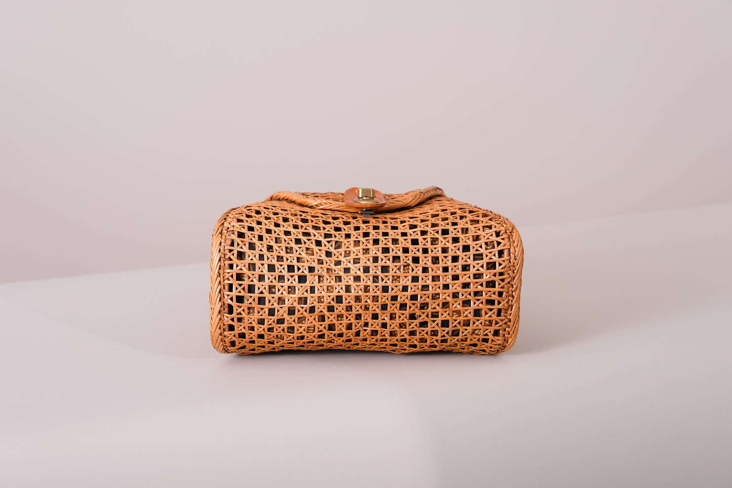 Rattan Cane Weave Handbag with Cross Body Strap