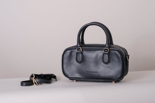 Eden Black Recycled Vegan Top Handle Bag