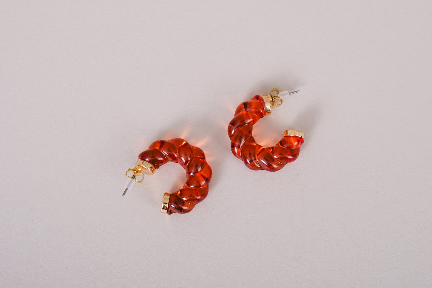 Ruby Summer Braided C-Hoop Earring