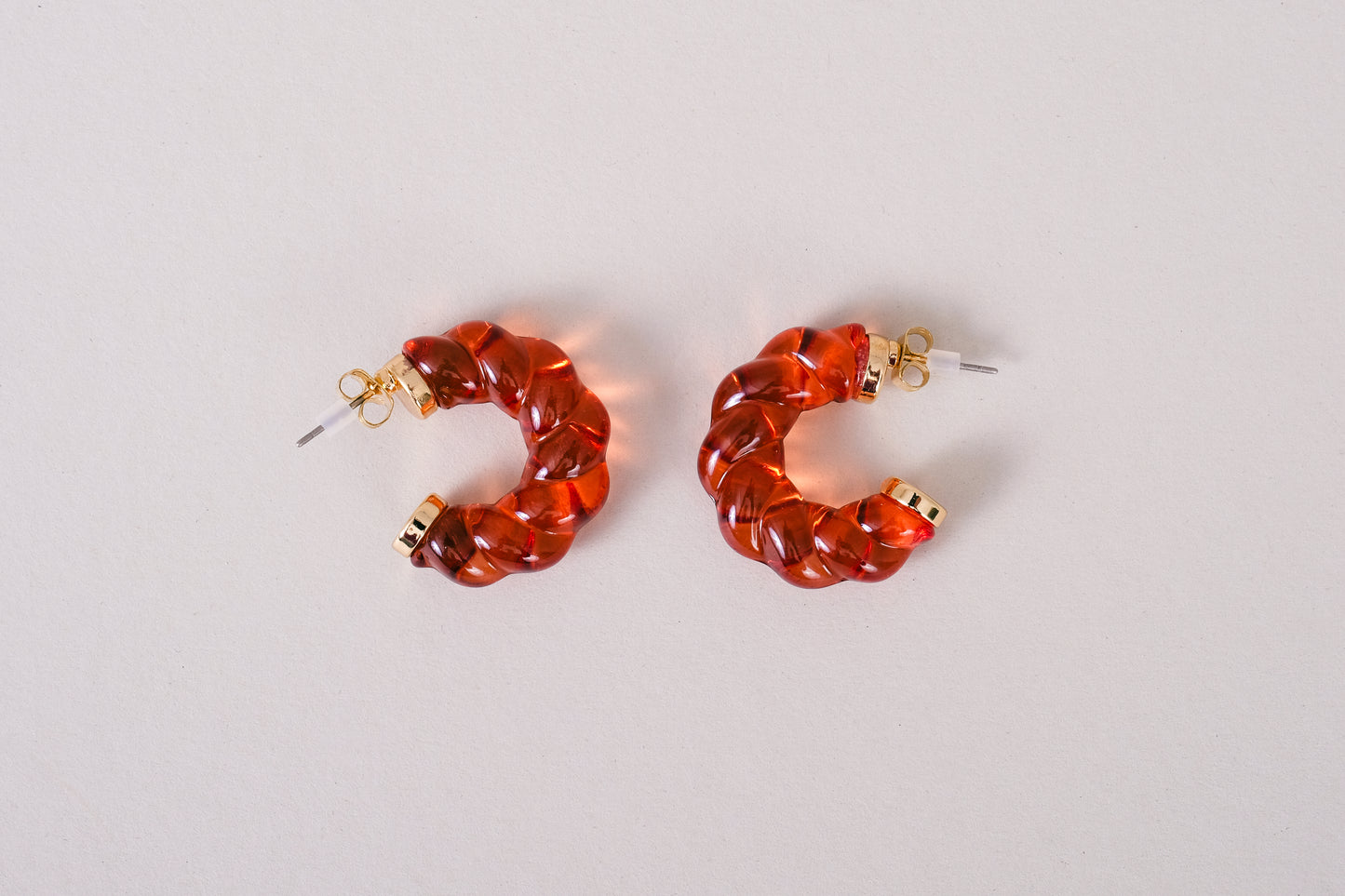 Ruby Summer Braided C-Hoop Earring
