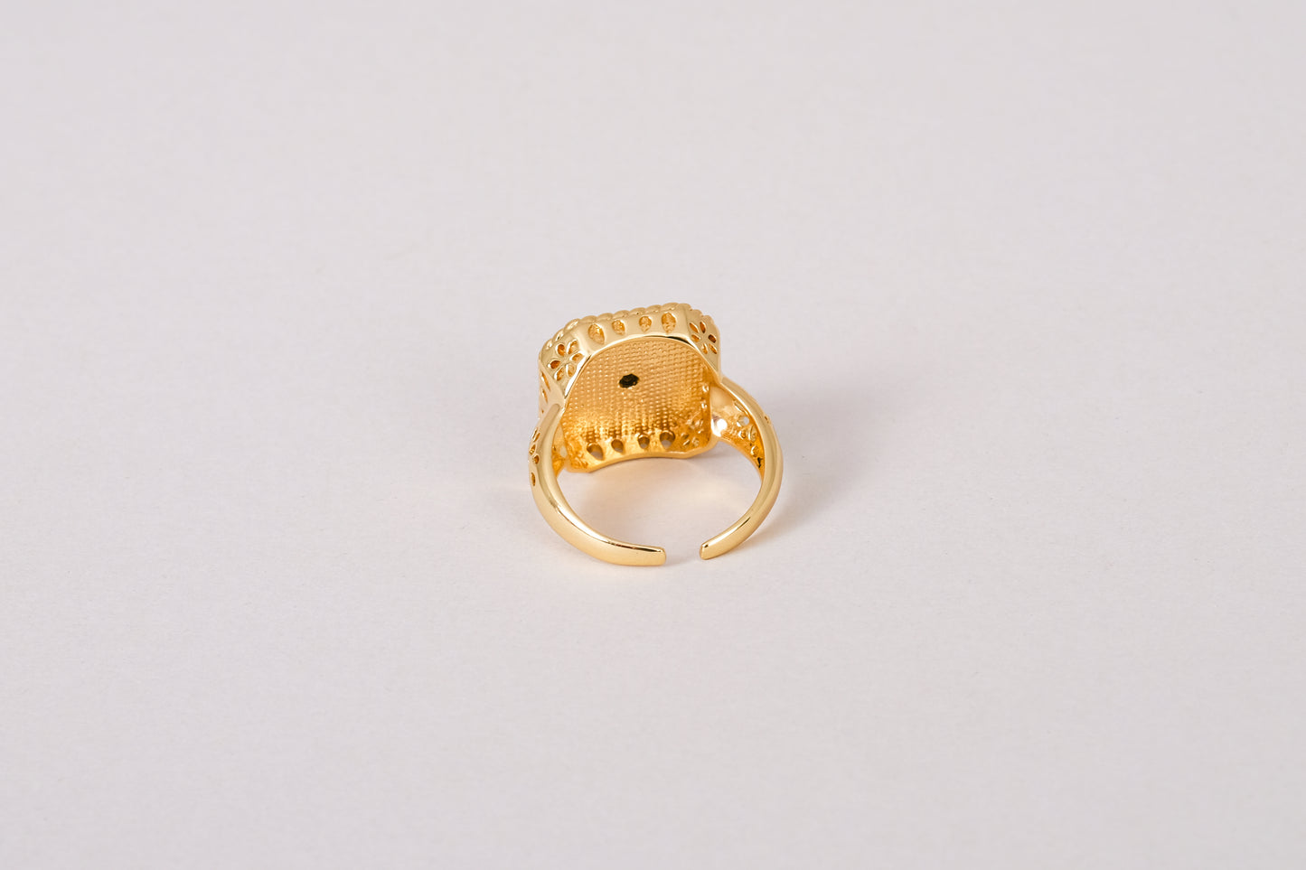 Rouge 18K Gold Red Enamel Vintage Adjustable Ring