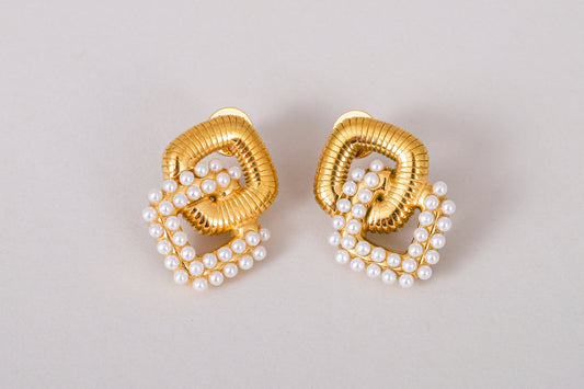 Cometa 18K Gold Non-Tarnish Pearl Chain Earring