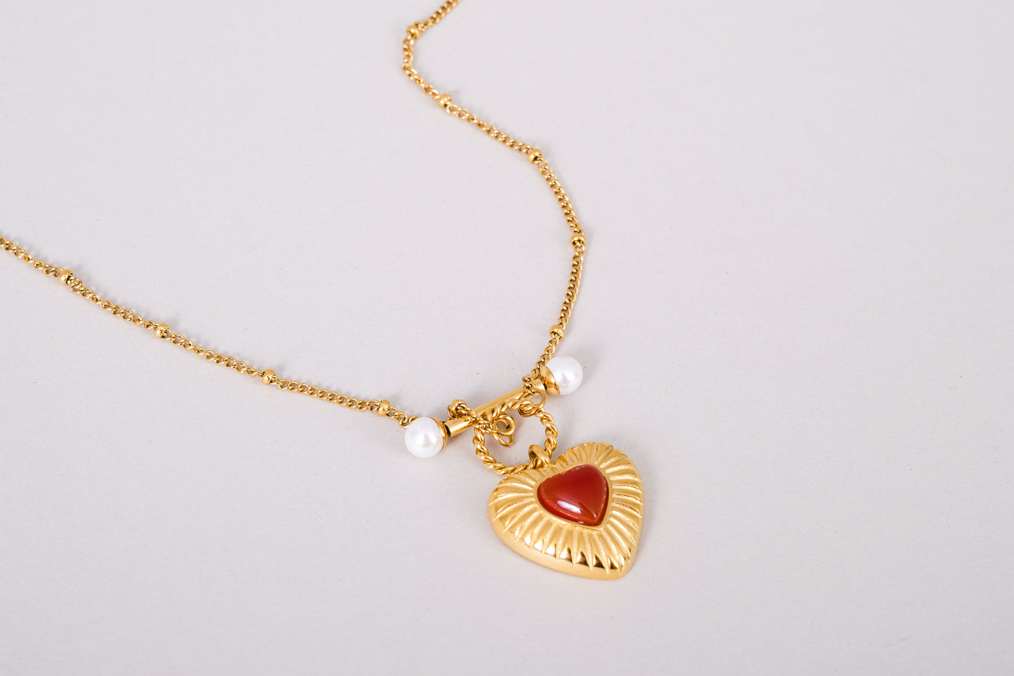 Havana 18K Non-Tarnish Vintage Heart Chain Necklace