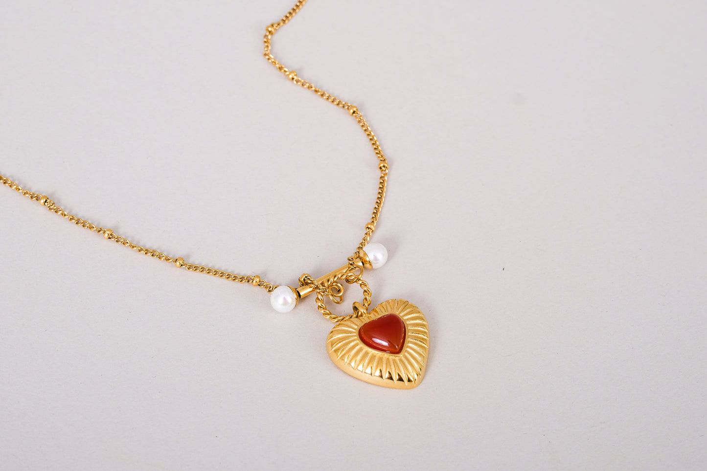 Havana 18K Non-Tarnish Vintage Heart Chain Necklace