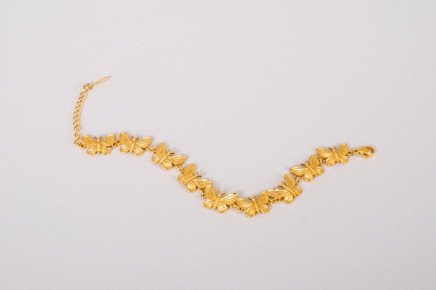Valeria 18K Gold Non-Tarnish Butterfly Chain Bracelet