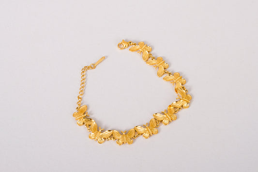 Valeria 18K Gold Non-Tarnish Butterfly Chain Bracelet