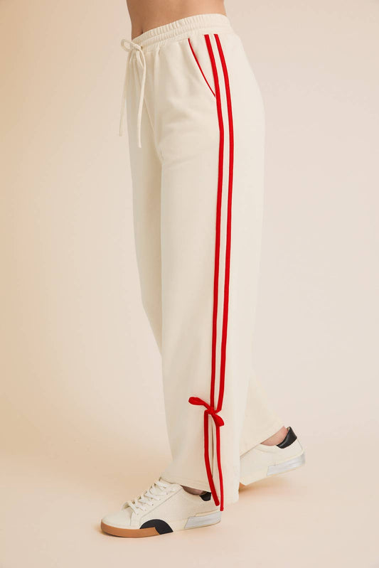 Waist Draw String Piping Detail Sweatpants