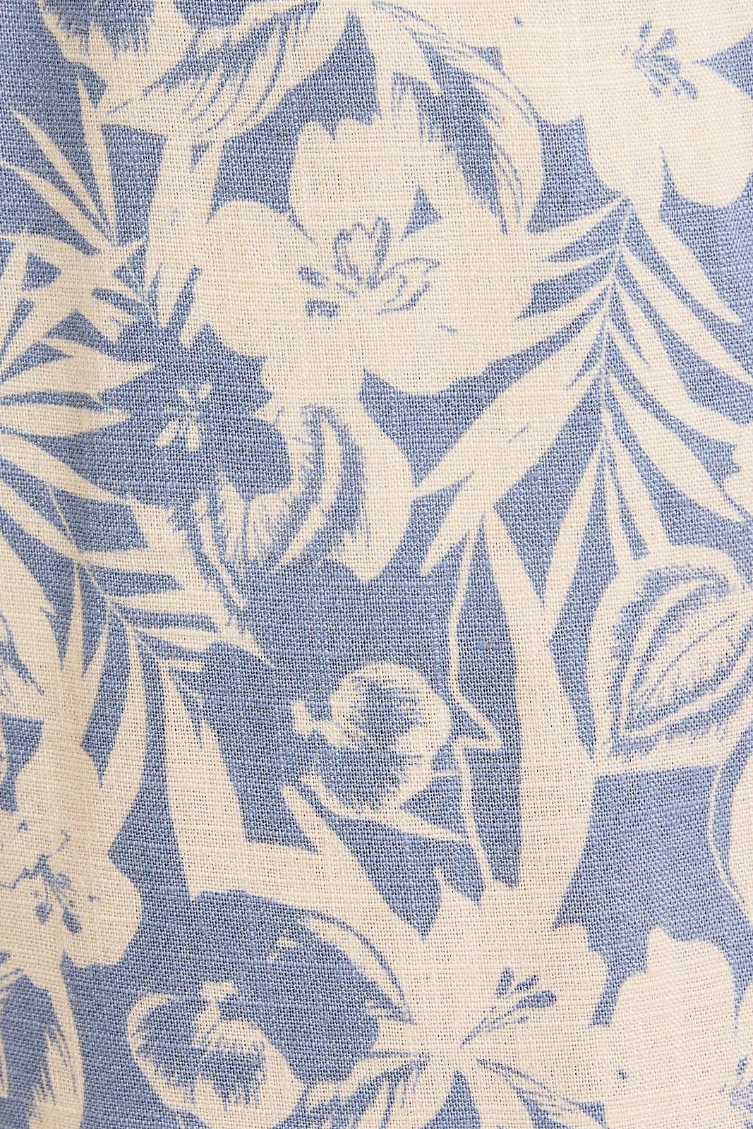 Floral Pants with Elastic Waist and Front Self-Tie